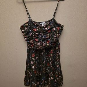 Abound Olive Floral Midi Dress